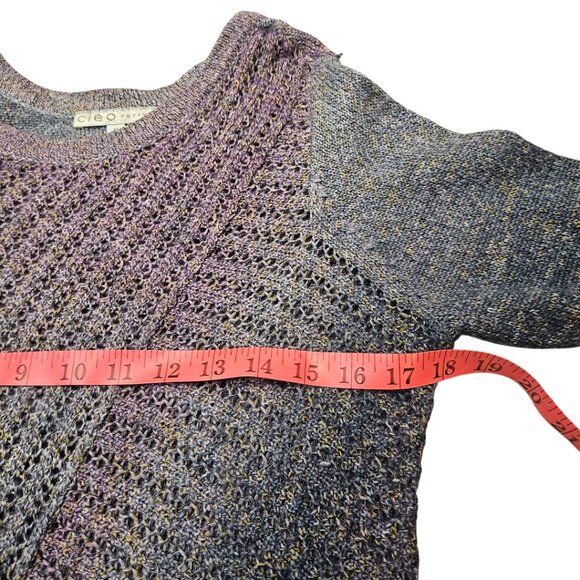 Cleo Gradient Asymmetrical Sweater XS Petite - Picture 7 of 8